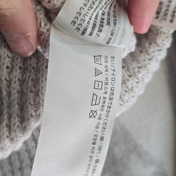 Hollister Waffle Knit Gray Sweater Women's Size M - Picture 8 of 10